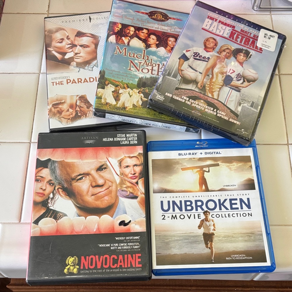 Mixed DVD Movie Lot - Novocaine, Unbroken, Much Ado & More